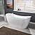 WOODBRIDGE 67" Freestanding White Acylic Soaking Bathtub Drain and Overflow,BTA1515-C-Drain &O, with Chrome Drian