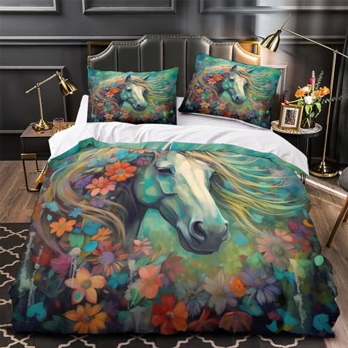 Housse de couette en microfibre imprimé animal 3D haute définition