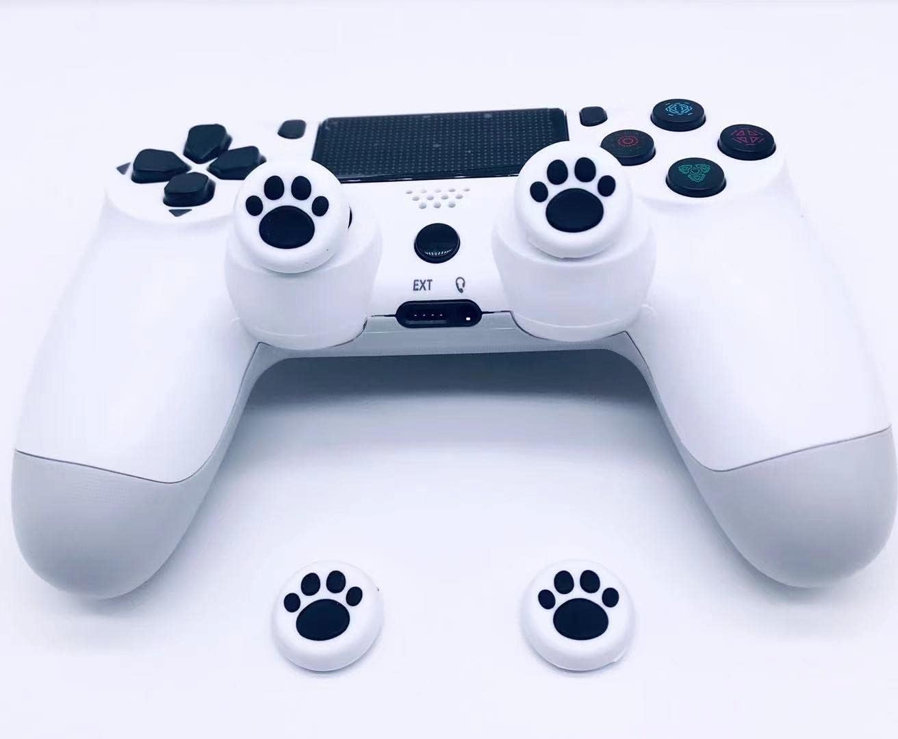 Set of 4 Analog Stick Joystick Controller Performance Thumb Grip Compatible with PS5, PS4, Xbox One, Xbox Series X/S Compatible with Switch Pro - (Black)