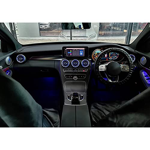 Kit Luci Ambientali LED per Bocchette D'aria Turbina 5pcs, 64 Colori per C GLC W205 2019-2021