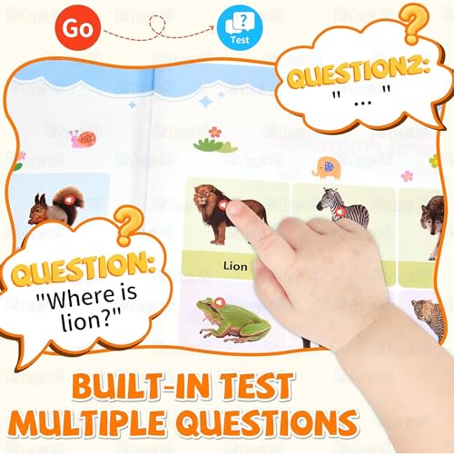 Image of Kidology My First English Words Sound Book for Kids | 470+ Words Interactive Talking & Musical Learning Book with 21 Topics, Built-in Quiz, Nursery Rhymes & Piano | Educational Audio Toy Age 3+