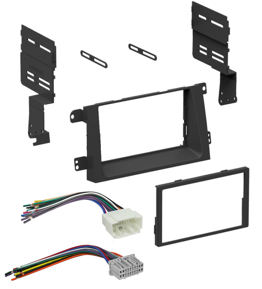 Double DIN Car Stereo Radio Mounting Installation Kit Compatible with Honda Ridgeline (Dash Kit + Wiring Harness) 2006 2007 2008 2009 2010 2011