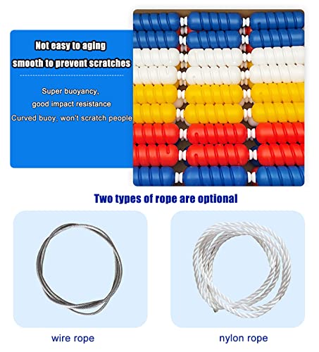 Ekologiczny marker spiralny do boi HDPE – lina bezpieczeństwa i zestaw do pływania do basenów, sportów wodnych, gier szkolnych, rekreacji na świeżym powietrzu, bezpieczeństwa wodnego
