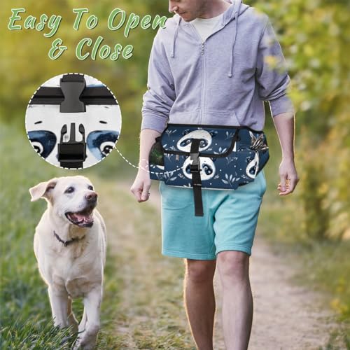 CHdoomuu Bolsas de petisco para cães, cintura estampada com alça ajustável, com cinto para treinamen