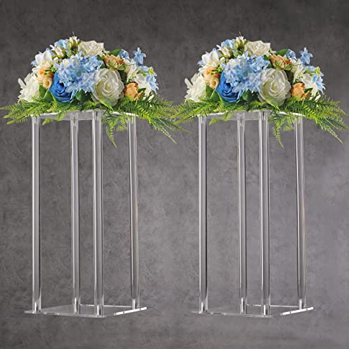 YALLOVE 2 Pack Acrylic Flower Stand