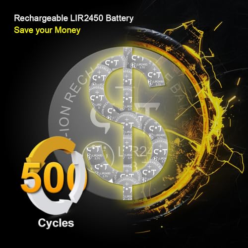 Baterías recargables LIR2450 120mAh 6 unidades miniatura 7