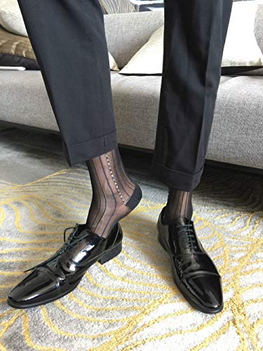 Goobester Men Sheer Formal Dress Suit Wear Sheer Socks Business Tube Dress Stockings3