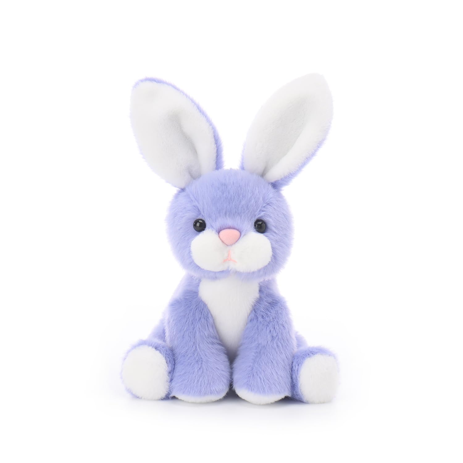 Apricot Lamb Bluish Purple Calm Bunny Rabbit Plushies Stuffed Animals for Baby Girl and Boy, Soft Cute Plush Toys for Kids, 6.3 Inches