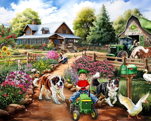 Springbok John Deere Life on the Farm 500 Piece Jigsaw Puzzle for Adults