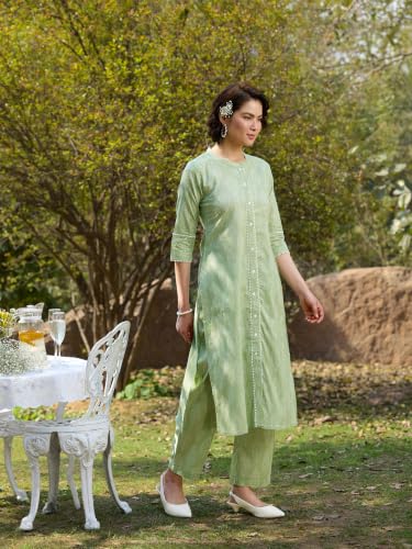 Image of Khushal K Women Ethnic Motifs Printed Regular Pure Cotton Kurta with Palazzo & with Dupatta