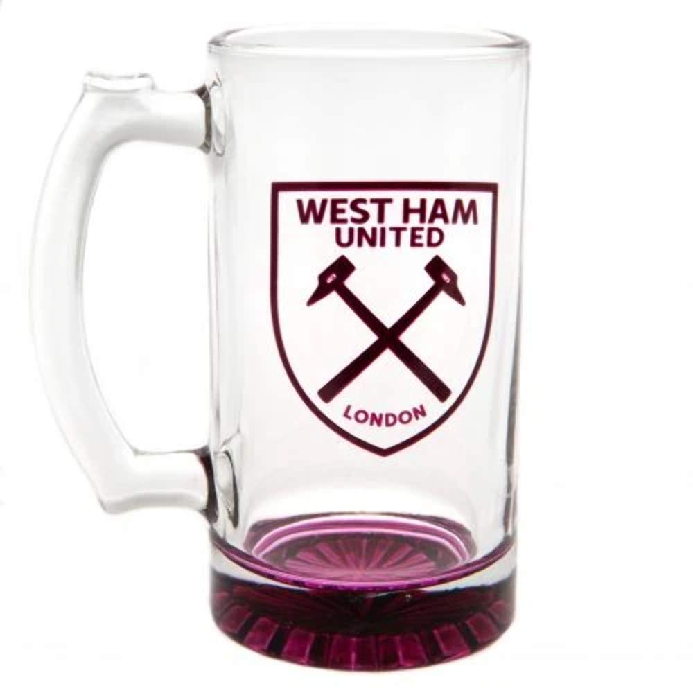West Ham United FC Stein Pint Glass (One Size) (Clear)