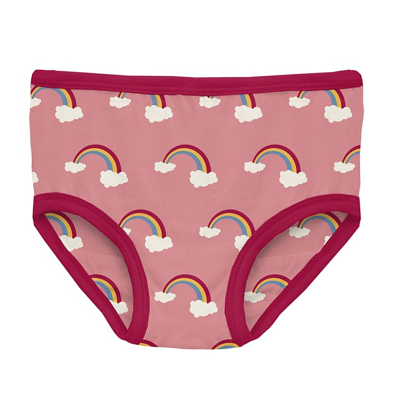 KICKEE ガールズショーツ Girl's Underwear (Lotus Strawberry Rainbows) 3T-4T