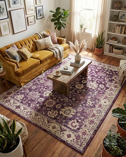 Tapete rectangular Rugs.com 8x10 pies morado miniatura 4