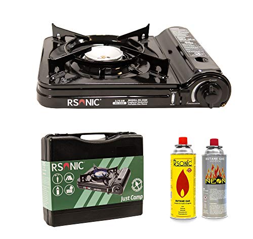 RSonic tragbarer Gaskocher mit Tragekoffer | Slim Edition | Turbo Leistung...