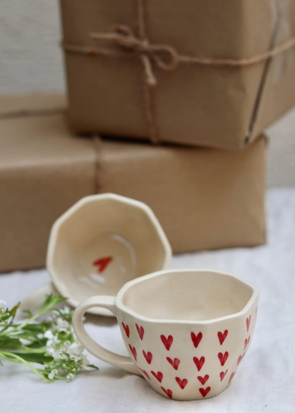 Buy WEAVING HOMES Daisy Bloom Mug 250 ML Handmade Ceramic Mugs Gift to Best Friend Coffee/Tea