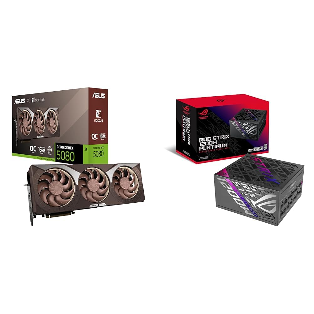 ASUS Noctua Edition RTX 5080 + ROG STRIX 1200W PSU Bundle