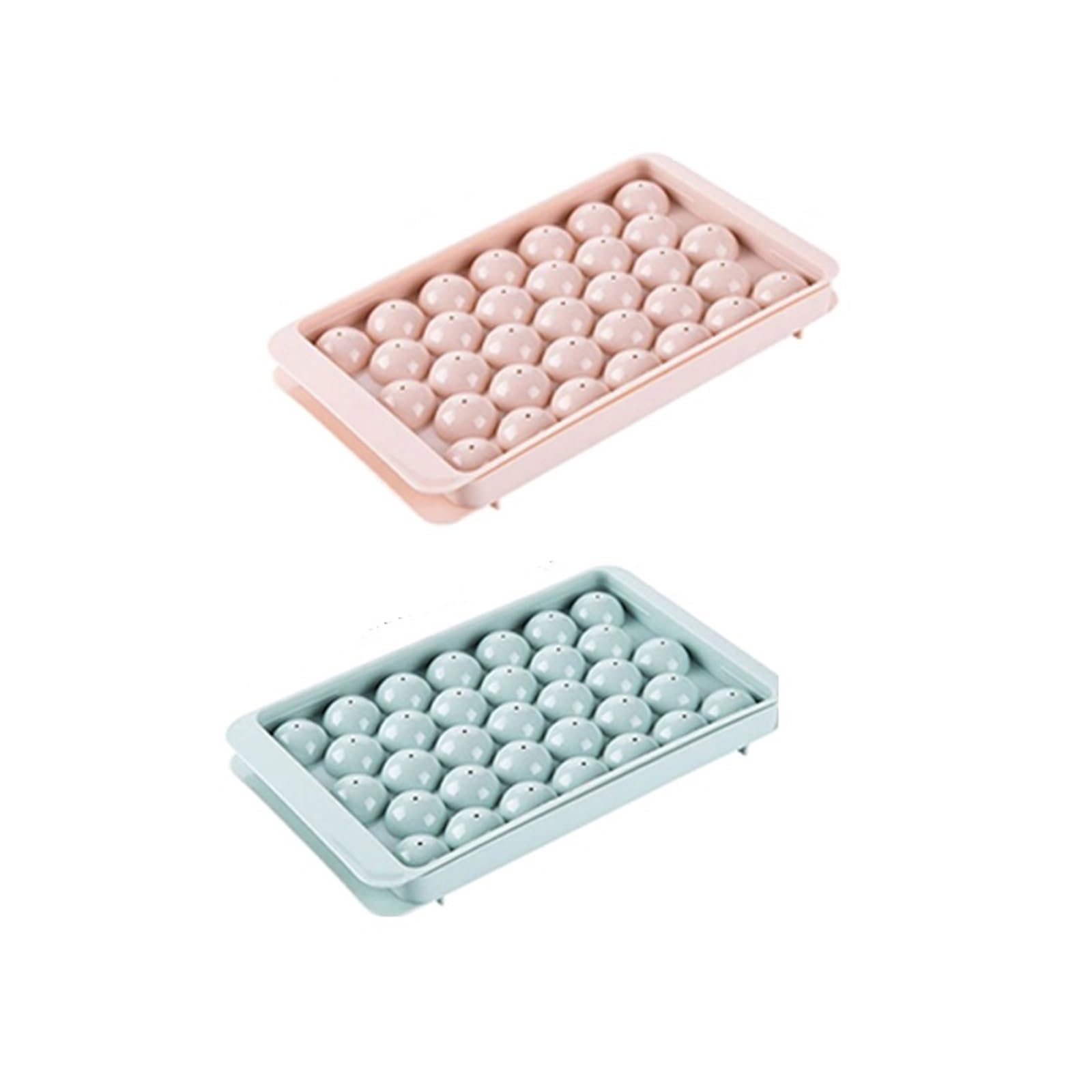 Vassoio per cubetti di Ghiaccio 33/18 Stampo per Vassoio Tondo con Sfera a cavità, Ice Ball Maker Cocktail Whisky Bar Accessorio Home Fai da Te Stampo Gadget da Cucina (Color : S 2pcs Set)