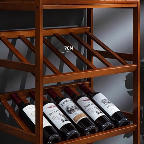 Soporte de madera para vino 28 botellas, piso miniatura 7