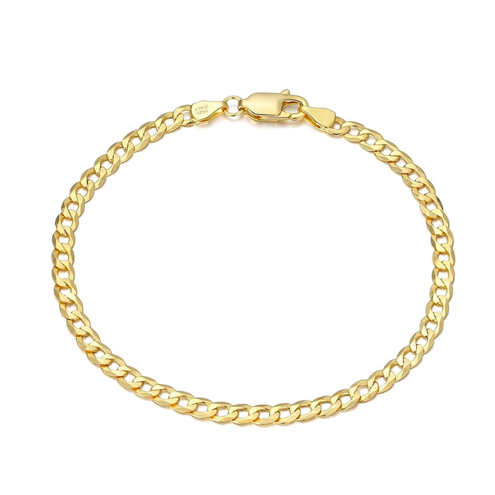 Zierliche, 925er Silber-Panzerkettenband-Armbänder, Vintage-Schmuck