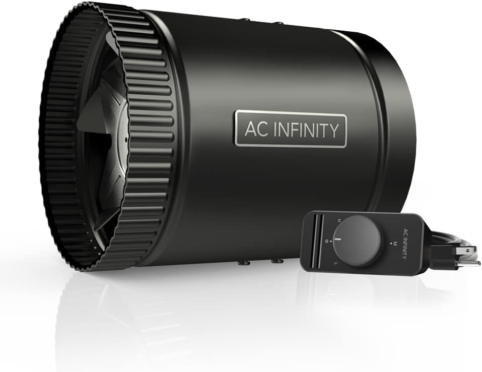 AC Infinity RAXIAL S6, Inline Booster Fan 6” with Speed Controller