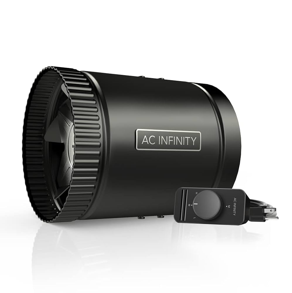 AC Infinity RAXIAL S6, Inline Booster Duct Fan 6” with Speed