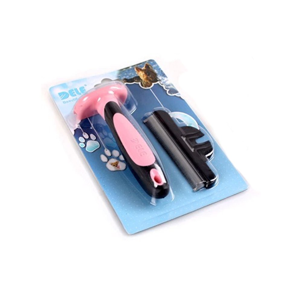 CORESPOT LLCPet Deshedding Tool and Grooming Brush for Cats and Dogs (Pink)