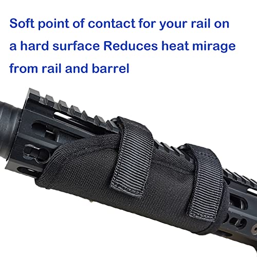 Newganbo Quad Rail Rap Gun Rail Cover Rail Wrap Heavy Heat Shield Gear Wrap Hand Protective Fit Quad Rails Or Larger Diameter Rails thumb #1