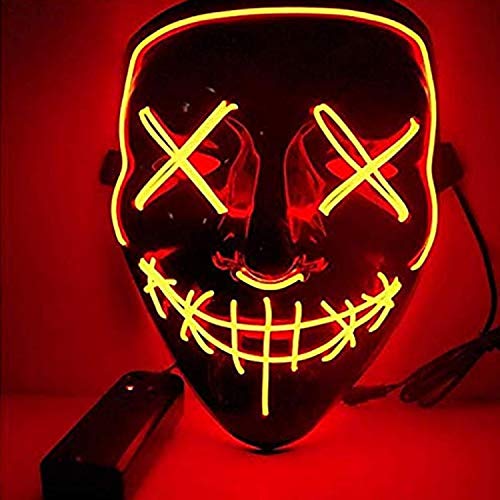 Sinwind Mascara Halloween LED, Máscara de Halloween, Máscaras Halloween de Terror, Halloween...