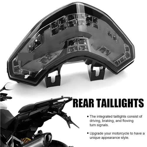 Feu arrière de moto Multistrada 1200 2011 2012 avec clignotant défilant et stop DRL