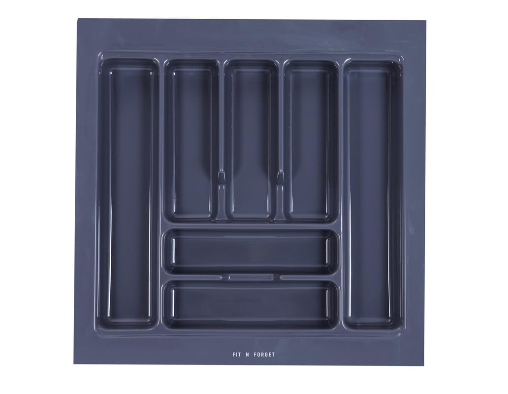 Polyvinyl Chloride Heavy Pvc Cutlery Tray,Modular Kitchen Basket Storage Organizer,Heavy Stylish Tray,Cutlery Tray For (21X19 Inchcosmetics, Grey)