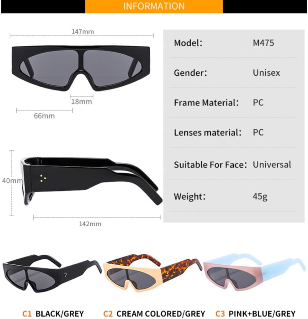 LVTFCO Unique One Piece Goggle Sunglasses Women Trend Sports Sun Glasses Female Vintage Fashion Jelly Color Rivets Sunglass