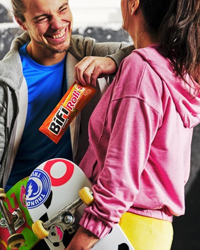BiFi Roll – 24er Pack (24 x 45g) - Salami Snack in einem lockeren Teig – Original Wurstsnack To Go - für Unterwegs, im Büro oder beim Sport - mit Pfeffer, Koriander und Knoblauch