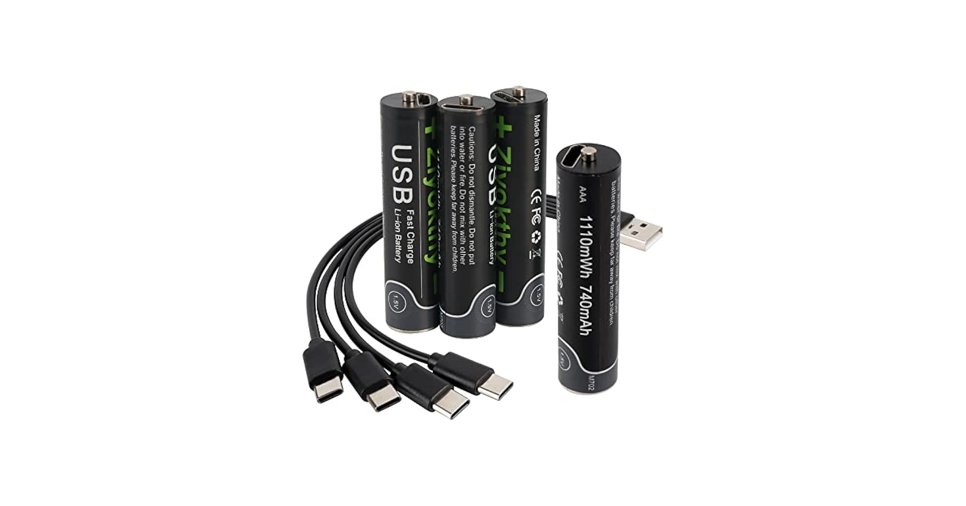 Amazon.com: Ziyokthy Rechargeable Lithium AAA Batteries, 4