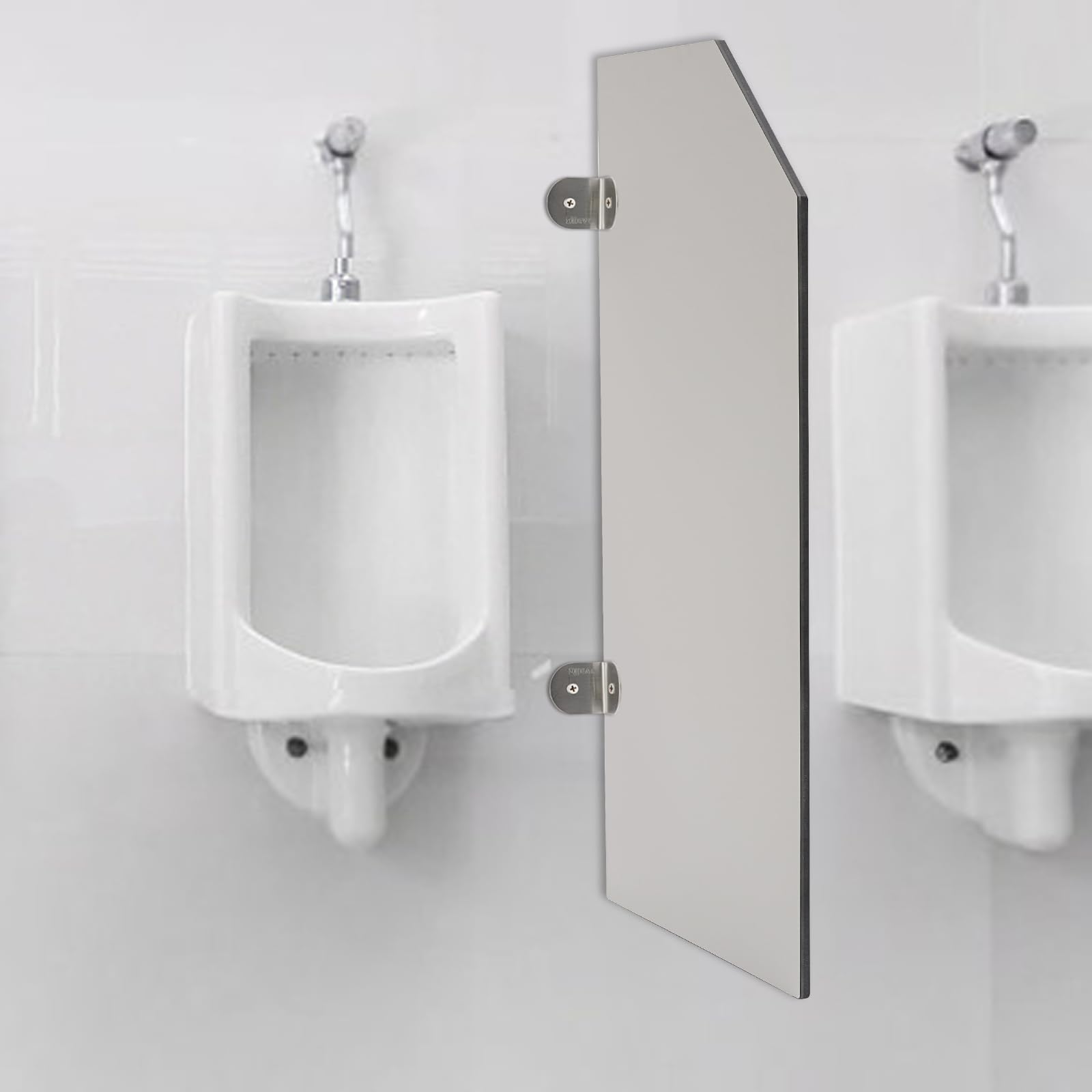 Urinario divisor de pared para inodoro, 90 x 40 cm, color gris claro