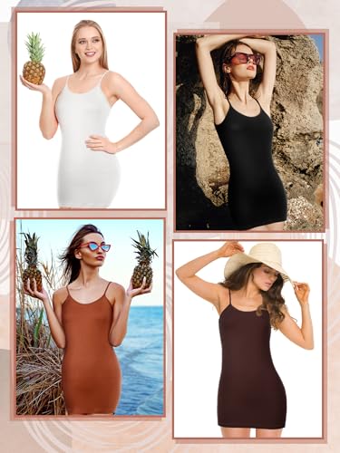 Image of Geyoga Long Tank Tops for Women, Long Camisoles Workout Tops Adjustable Spaghetti Strap Women's Camis Undershirts