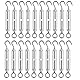 LDXDRU 20 Stück M5 Spannschlösser mit Haken und Öse, Seilspanner Drahtseil Edelstahl Spannschloss Spannhaken Set für Sonnensegel Seilsystem Gartendraht Stahlseil Spanner Zaunspanner