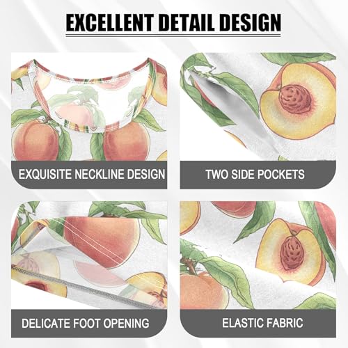 Pink Peach Pajama Set Pajamas Sleepwear Nightwear Loungewear Clothes Set B04045414