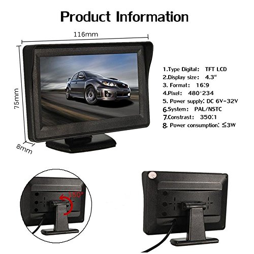 Dynavision 7 inch Allround Achteruitrijmonitor voor Vrachtwagens en Campers - Afbeelding 6