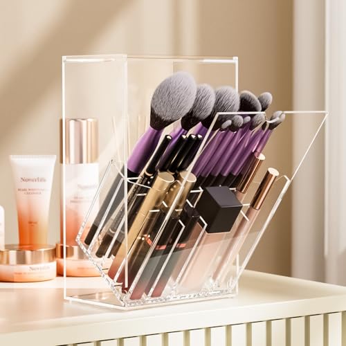 Udefineit Acrylic Makeup Brush Holder with 17 Slots