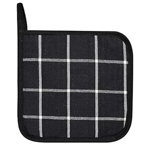 100% Cotton Kitchen Everyday Basic Pot Holder Heat Resistant Coaster Potholder for Cooking and Baking 7 x 7-Inch Set of 3 Black Plaid 100 Cotton Kitchen Everyday Basic Pot Holder Heat Resistant Coaster Potholder for Cooking and Baking 7 x 7 Inch Set of 3 Black Plaid