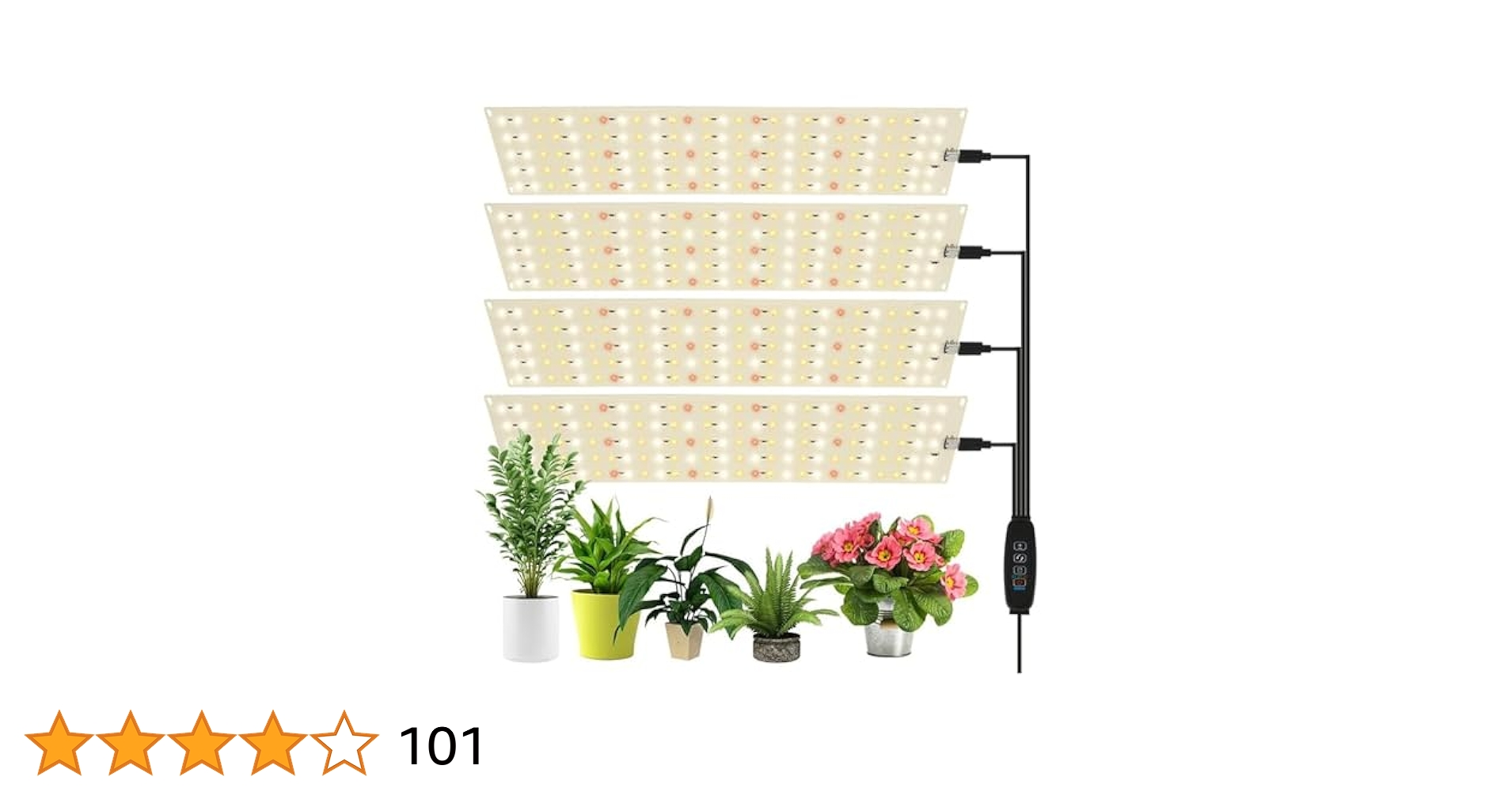 HEYIRAN 植物育成ライトLEDパネルライト 48W（2個セット） HEYIRAN 植物育成ライト 256LED 48W UV/IR 量子ランプ 室内栽培