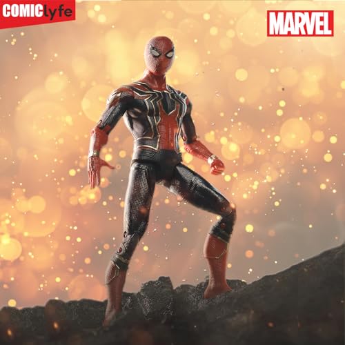 Image of Marvel Iron Spider-Man 7 Inch Superhero Action Figure Toy | Avengers Marvel Collectible Figurine | Fully Articulated ABS + PV Material | Superheroes Toy by Comiclyfe for Kids & Fans