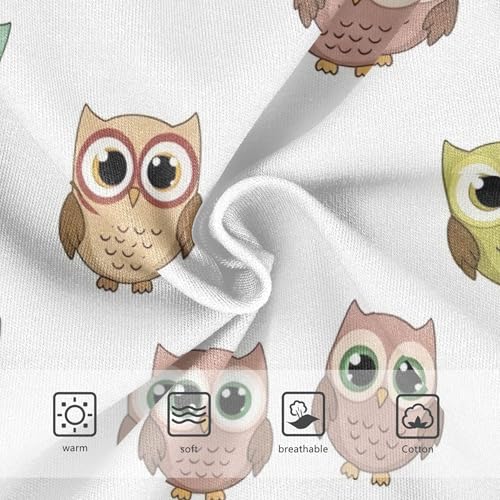 Cotton Toddlers Underwear Floral Cute Cartoon Colorful Owls White Little Girl Panties Funny Briefs Girls Undies 2t3