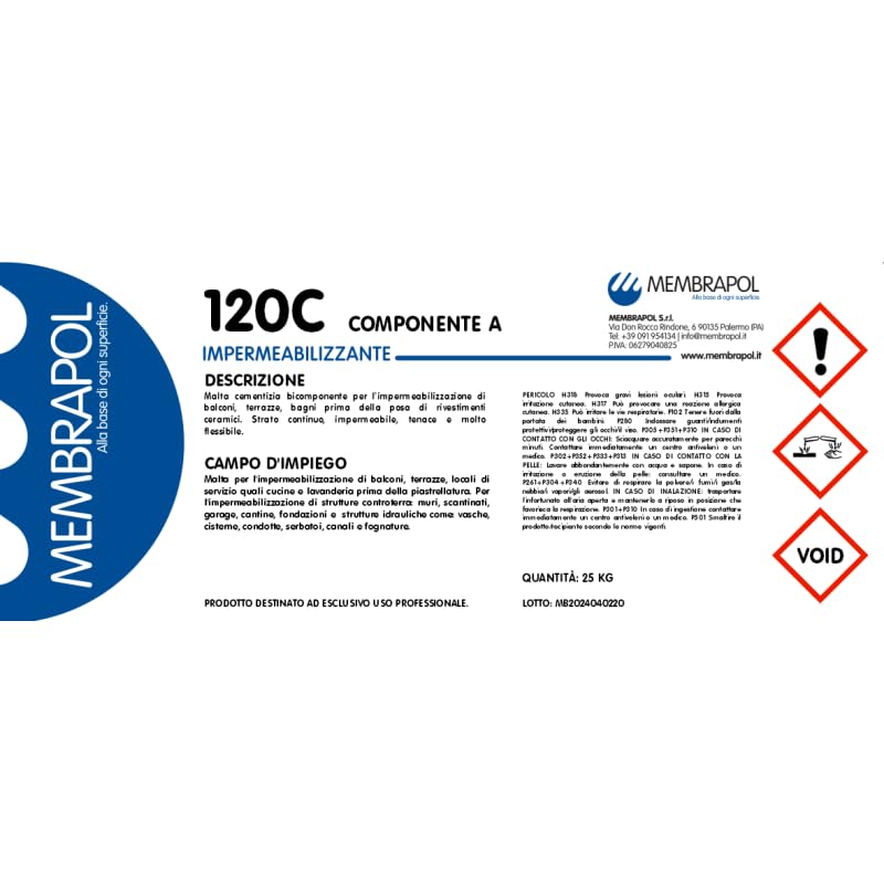 Mortero cemento impermeabilizante MEMBRAPOL 120 C
