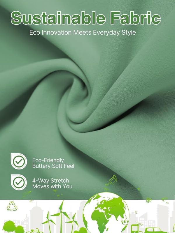 Sunzel Sustainable Butt Lifting Biker Shorts Women, High Waist No Front Seam Tummy Control Booty Scrunch Workout Yoga Shorts - Image 4