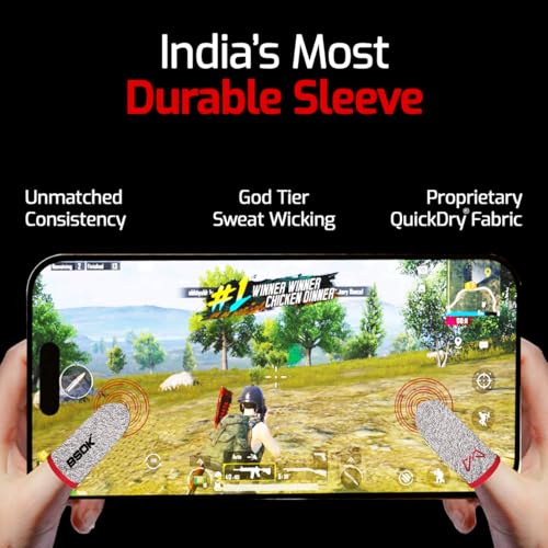 Image of World's Most Durable Thumbsleeve /Fingersleeve | BSDK Gaming Thumb & Finger Sleeve for Mobile Game| 4 Pieces | Metal Box | Made for PUBG, CODM and Freefire