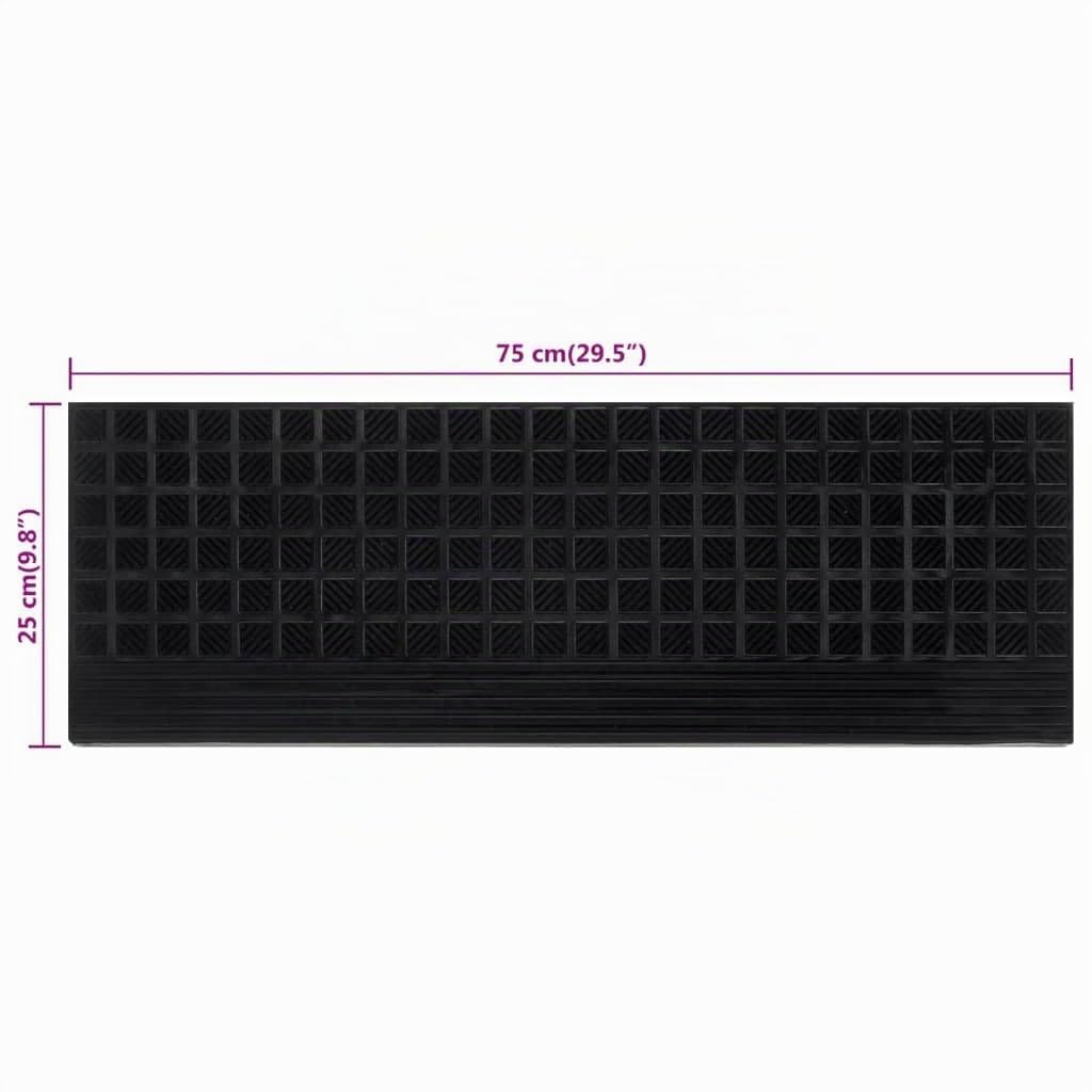 vidaXL Marches d'escalier 10 pcs 25x75 cm Caoutchouc