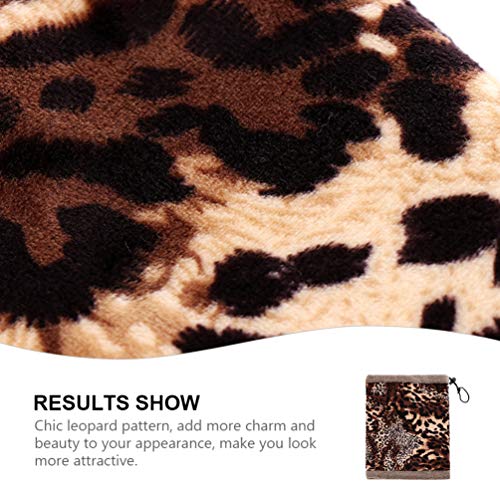 KESYOO Lenço Feminino Pescoço Tubo Lenço Padrão Leopardo Círculo Loop Lenço Inverno Presente de Nata