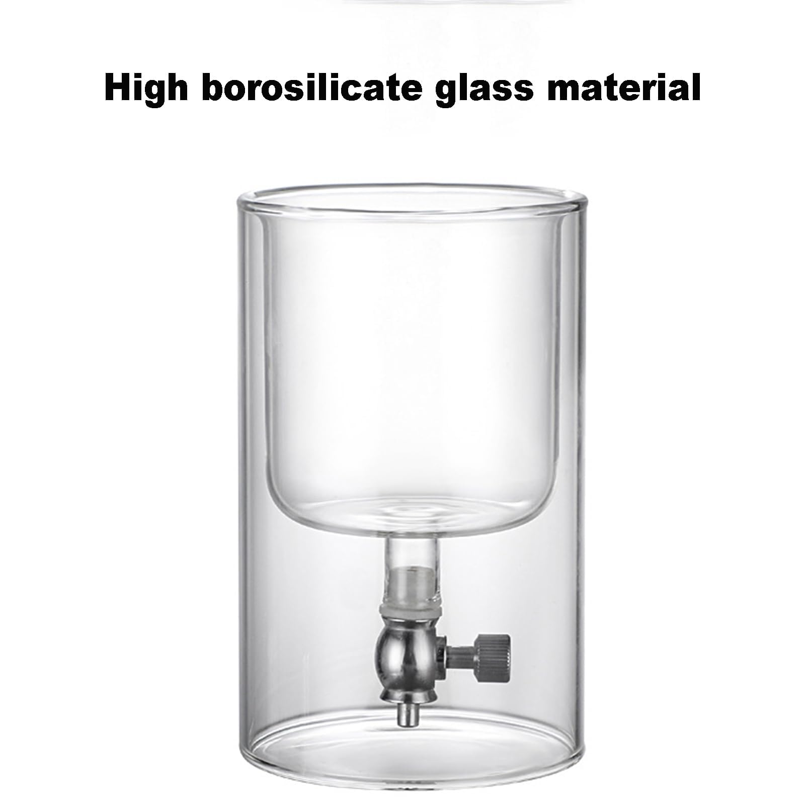 Cafetera Cold Brew, válvula de goteo ajustable, vidrio de borosilicato de 500 ml, cafetera espresso suave para el hogar o cafetería, duradera y fácil de limpiar