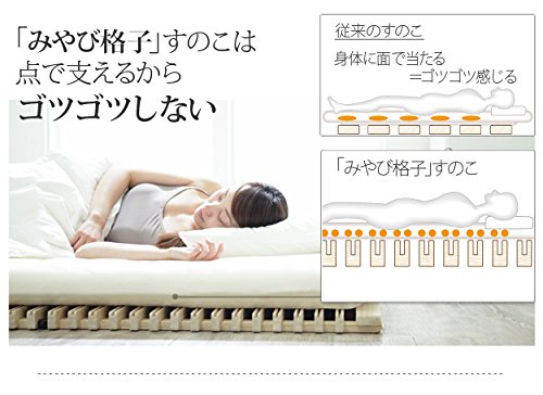 Amazon｜SEMI-MB すのこベッド 折りたたみ シングル 1秒で簡単布団干し